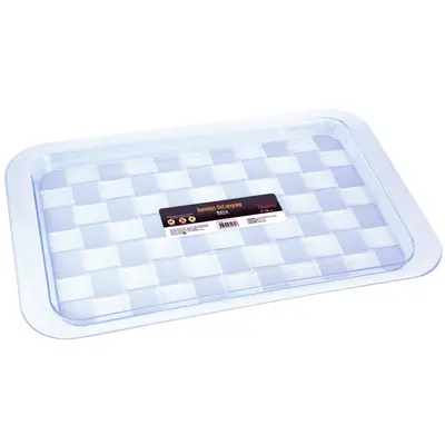 BANDEJA DE ACRILICO RETANGULAR IBIZA CRISTAL PREMIUM 39,5X25,5CM