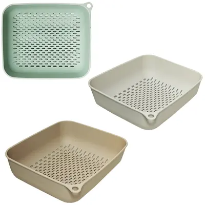ESCORREDOR DE PLASTICO RETANGULAR MULTIUSO 20X17X6,5CM
