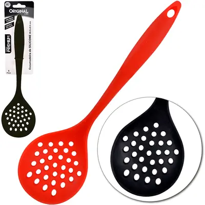 ESCUMADEIRA DE SILICONE VERMELHO E PRETO PREMIUM 28X8,5CM TD
