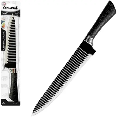FACA DE CARNE / PEIXEIRA DE INOX 8'' CABO PLASTICO TUBARAO