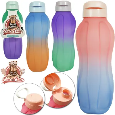 GARRAFA SQUEEZE DE PLASTICO PP EMBORACHADO COM TAMPA E ALCA COLORS 2L STTW BONS CHEFF
