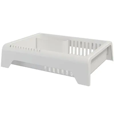 ESCORREDOR SECADOR DE PRATOS DE PLASTICO SMILE BRANCO 44X34X11CM