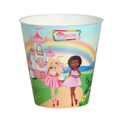 POTE BALDE DE PIPOCA DE PLASTICO LABEL PRINCESA 5,7L 22,5X22,5CM DE Ø