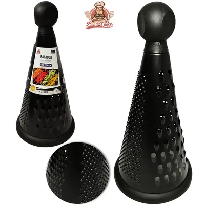 RALADOR DE INOX 3 FACES SILICONE BLACK 9,5'' 24,5X12CM BONS CHEFF