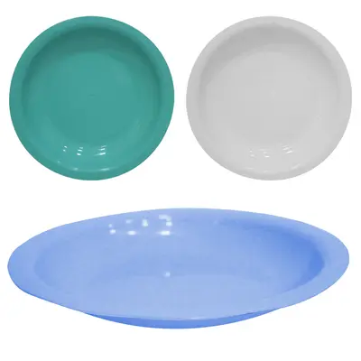 PRATO DE PLASTICO COLORS LISO 22,5CM DE Ø