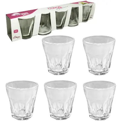 JOGO DE COPO DE VIDRO DOSE/SHOT CASA BLANCA COM 5 PECAS 45ML