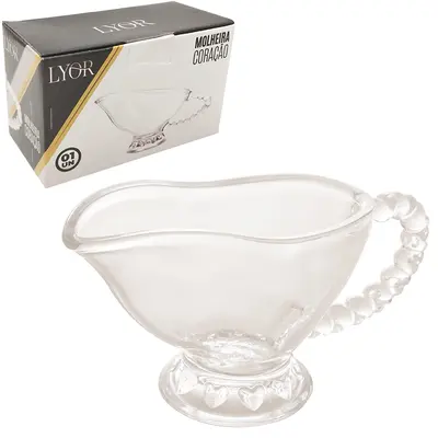 MOLHEIRA DE VIDRO CRISTAL CORACAO 120ML 15,5X8X6CM