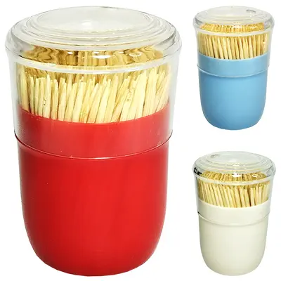 PALITEIRO DE ACRILICO COM 160 PALITOS DE BAMBU 7,5X5CMØ
