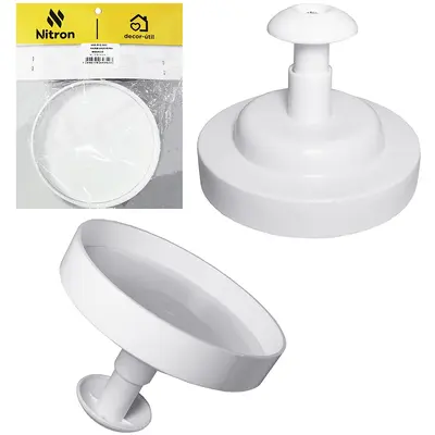 FORMA MODELADORA DE PLASTICO PARA HAMBURGUER BRANCO 11CM DE Ø