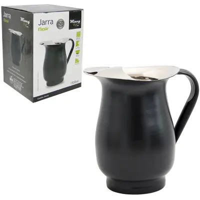 JARRA DE INOX COM APARADOR DE GELO BLACK NOIR 1,5L NA CAIXA