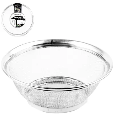 CESTA ESCORREDOR DE INOX MULTIUSO PARA ALIMENTOS PREMIUM 28CM DE Ø