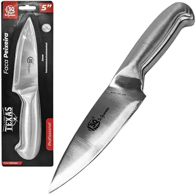 FACA DE CARNE / PEIXEIRA DE INOX 5'' PROFISSIONAL TEXAS TD