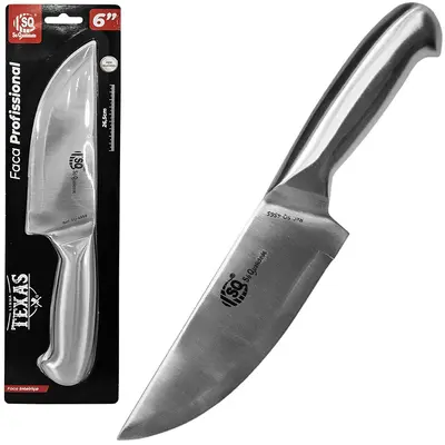 FACA DE COZINHA DE INOX 6'' PROFISSIONAL TEXAS TD