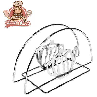 PORTA GUARDANAPO ARAMADO CROMADO BULE 13X7X6CM BONS CHEFF