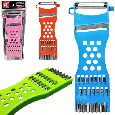 CORTADOR DESCASCADOR DE INOX/PLASTICO 5 EM 1 17X5,5CM