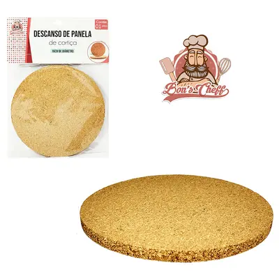 DESCANSO DE PANELA DE CORTICA REDONDO 16CM DE Ø BONS CHEFF
