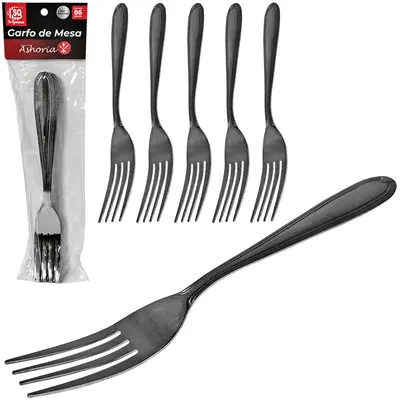 GARFO DE MESA DE INOX ASHORIA COM 6 PECAS 19,5CM