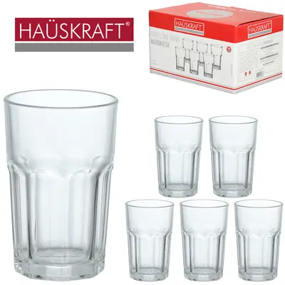 JOGO DE COPO DE VIDRO LONG DRINK MARRAKESH HAUSKRAFT COM 6 PECAS 310ML