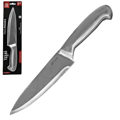 FACA DE CARNE / PEIXEIRA DE INOX 7'' PROFISSIONAL TEXAS TD