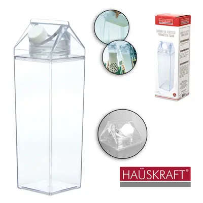 GARRAFA DE AGUA DE ACRILICO FORMATO DE CAIXA DE LEITE HAUSKRAFT 1L