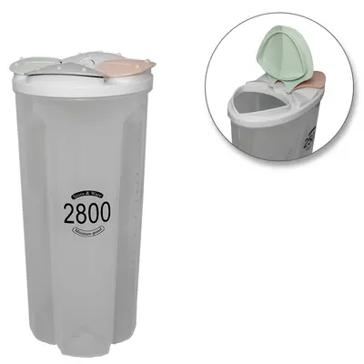 POTE ORGANIZADOR DE PLASTICO REDONDO COM 4 DIVISORIAS MULTIUSO 2,8L 30,5X14CM DE Ø