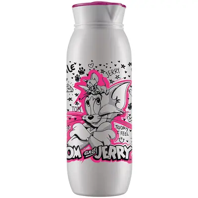 GARRAFA DE AGUA DE PLASTICO PET SUMMER BRANCO TOM AND JERRY WARNER COM TAMPA 1400ML