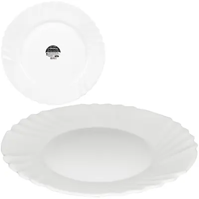PRATO DE VIDRO REDONDO FUNDO PRIMAVERA OPAL BRANCO 25,4CM DE Ø