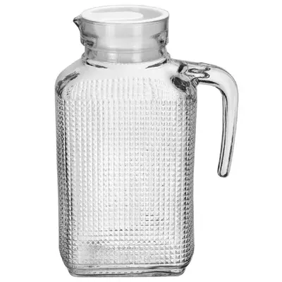 JARRA DE VIDRO COM TAMPA DE PLASTICO RUBI 1800ML