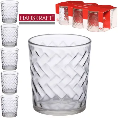 JOGO DE COPO DE VIDRO WHISKY BAIXO MIRABEL HAUSKRAFT COM 6 PECAS 250ML