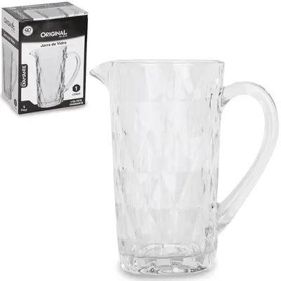 JARRA DE VIDRO DIAMANTE 1L