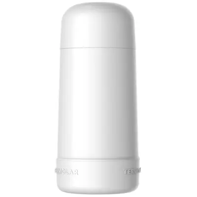 GARRAFA TERMICA COM AMPOLA DE VIDRO MINIGARBO BRANCA 250ML