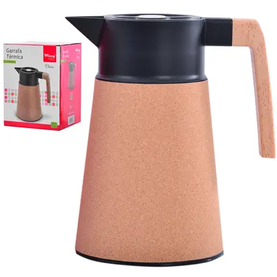 GARRAFA TERMICA COM AMPOLA DE VIDRO CORTICA OASIS 1L