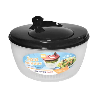 SECA SALADA DE PLASTICO DOCTOR PACK PRETO 4L