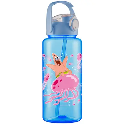 GARRAFA SQUEEZE DE PLASTICO PET PATRICK ALGAS PARAMO COM CANUDO + BOTAO E ALCA 2000ML