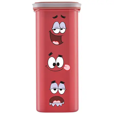 ORGANIZADOR DE PLASTICO QUADRADO ROSA PATRICK COM TAMPA 1000ML