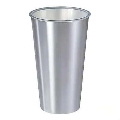 COPO DE PLASTICO LABEL METALIZADO PRATA 500ML