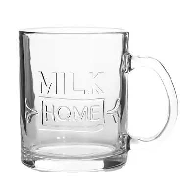 CANECA XICARA DE VIDRO MILK HOME 350ML