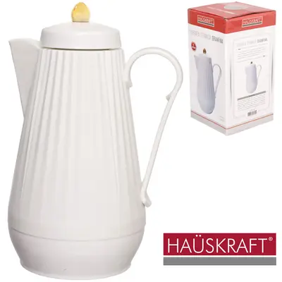GARRAFA TERMICA COM AMPOLA DE VIDRO GRANFINA BRANCA HAUSKRAFT 1L