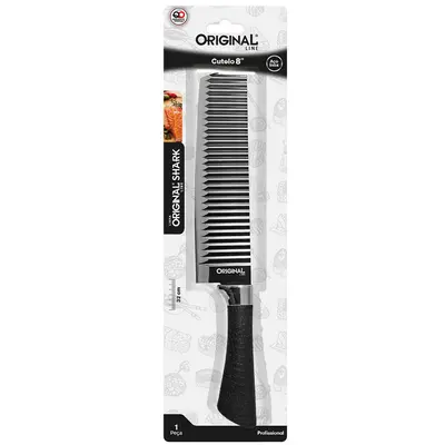CUTELO DE INOX 8'' CABO PLASTICO TUBARAO ( SHARK )