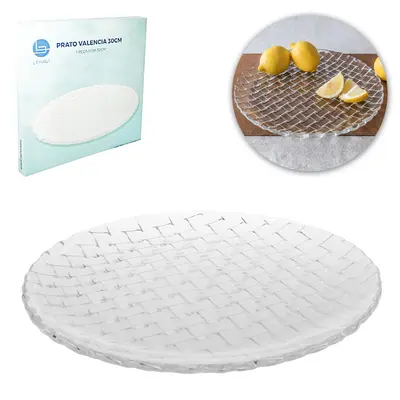 PRATO DE VIDRO PARA BOLO / DOCES VALENCIA 30CM DE Ø