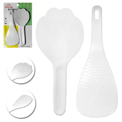 COLHER DE ARROZ GOHAN JAPONESA DE PLASTICO COM 2 PECAS 19,5X8 / 19X6,5CM