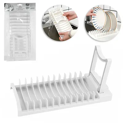 ESCORREDOR SECADOR DE PRATOS DE PLASTICO PARA 13 PRATOS 27X13,5X11,5CM
