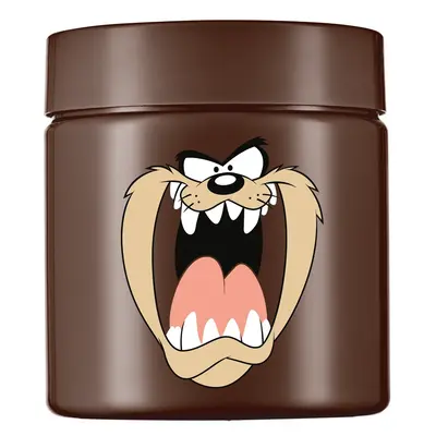 ORGANIZADOR DE PLASTICO REDONDO MARROM TAZ MANIA COM TAMPA DE ROSCA 550ML