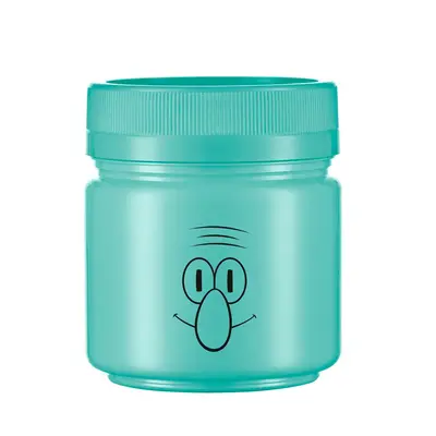 POTE DE PLASTICO REDONDO VERDE CLARO LULA MOLUSCO EMPILHAVEL COM TAMPA DE ROSCA 150ML