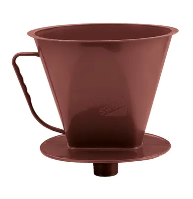 PORTA FILTRO / COADOR DE CAFE 103 DE PLASTICO MARROM 13X13,5CM DE Ø