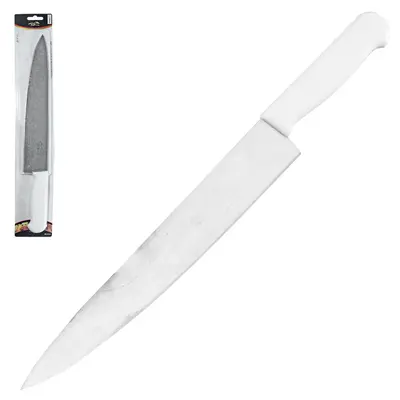 FACA DE CARNE / PEIXEIRA DE INOX 10'' CABO PLASTICO BRANCO TOP CASA