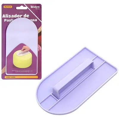 ALISADOR DE BOLO DE PLASTICO PARA CONFEITEIRO / CULINARIO 14,5X8,5CM NA CARTELA