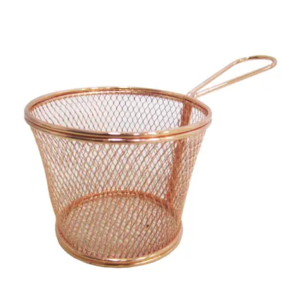 PETISQUEIRA ARAMADO / TELADO CABO METALIZADO ROSE GOLD 17,5X10X10CM