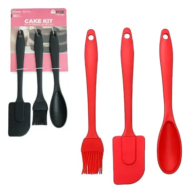 KIT CONFEITEIRO COM COLHER + ESPATULA DE PAO DURO E PINCEL CULINARIO DE SILICONE TD