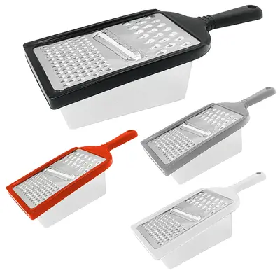 RALADOR DE INOX 1 FACE COM RESERVATORIO DE PLASTICO 22,5X6,5XCM
